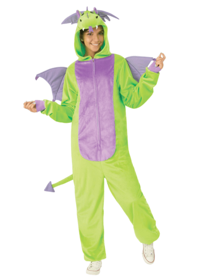 Green Dragon Onesie Costume - Adult