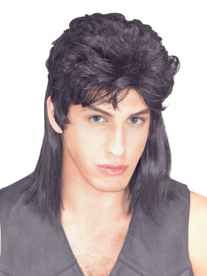 Black Mullet Wig