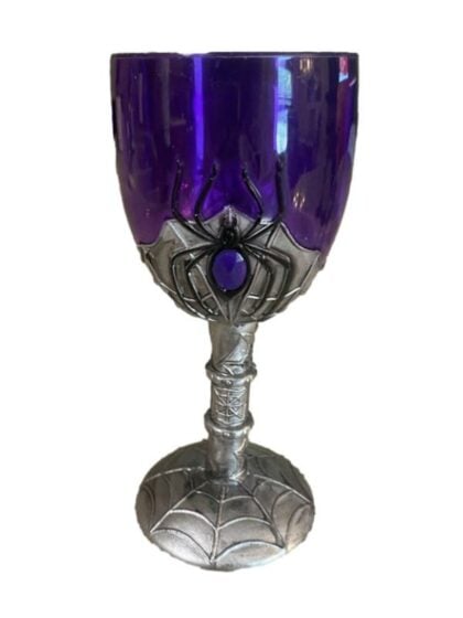 spider halloween wine goblet