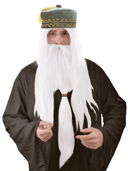 White Wizard Wig and Beard