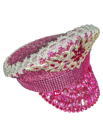 Pink Jeweled Festival Hat
