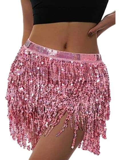 Pink Sequin Skirt