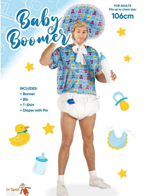 Adults Blue Baby Costume