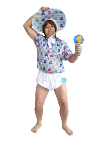 Adults Blue Baby Costume