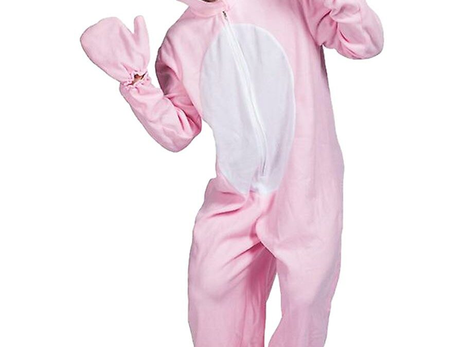 Pink Bunny Onesie Costume – Adult