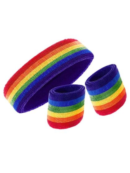 Rainbow Sweatband Set
