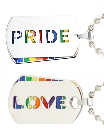 Rainbow Pride Dog Tags Necklace - 2 Styles