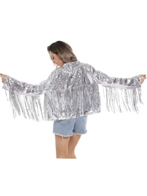 Silver Sequin Jacket - Adult - Image 3