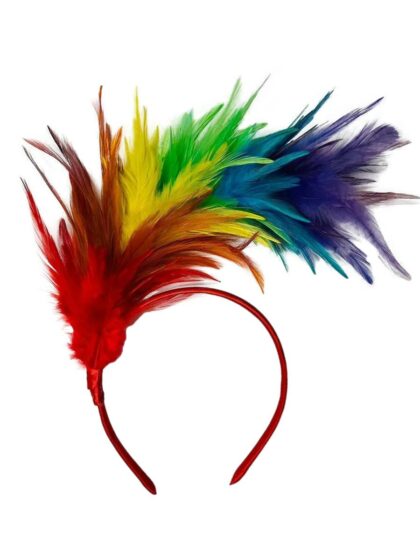 Rainbow Showgirl Headpiece