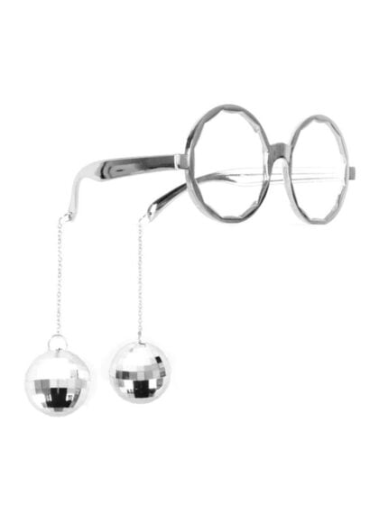 Silver Disco Ball Glasses