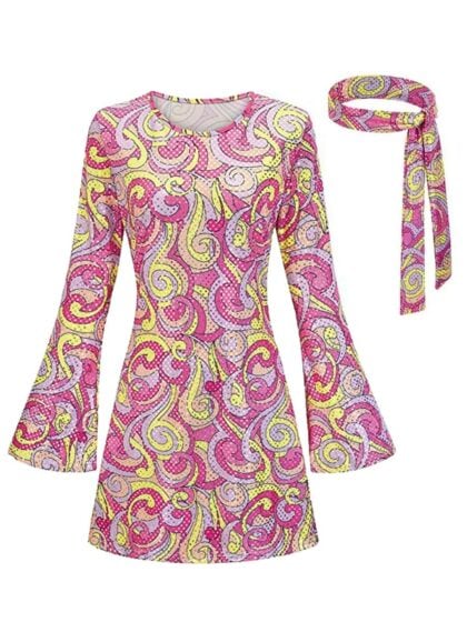 Pink Disco Mini Dress Costume