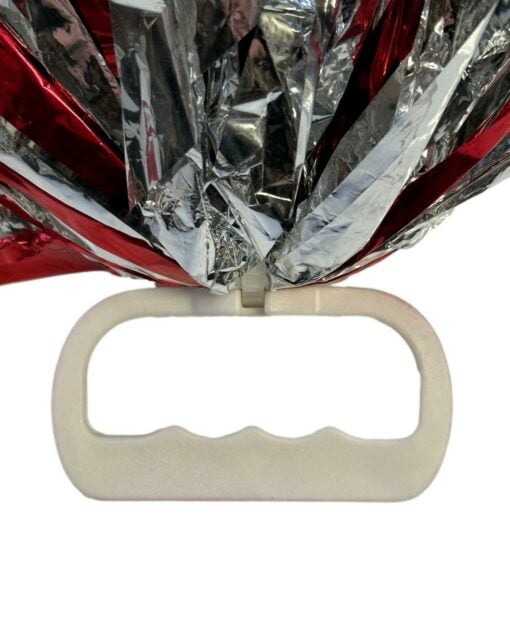 Cheer Pom Poms – Silver Red - Image 2