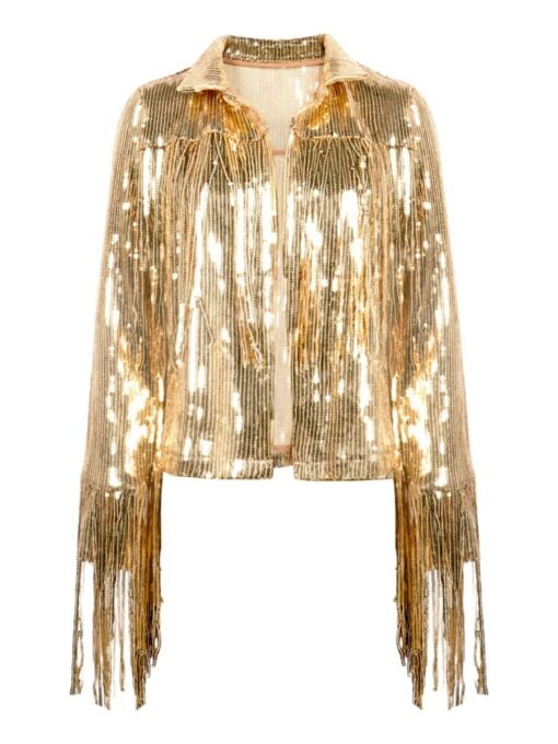 Gold Sequin Jacket - Image 2