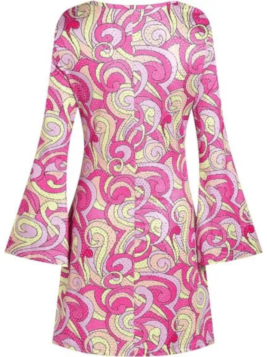 lace bodice fit and flare dress Lola 70s Mini Wrap Dress | Emperor Purple main image 0