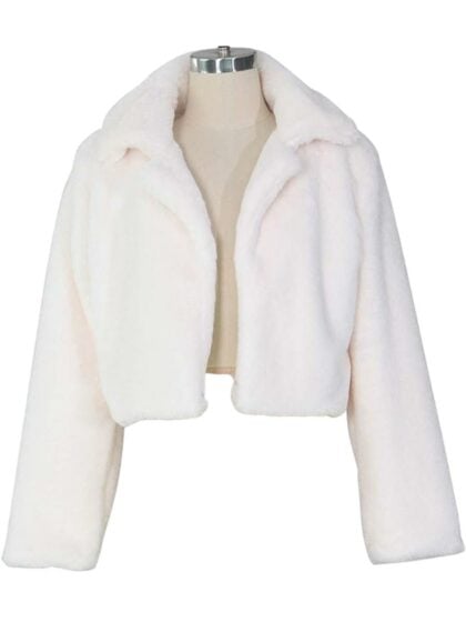 White Faux Fur Jacket