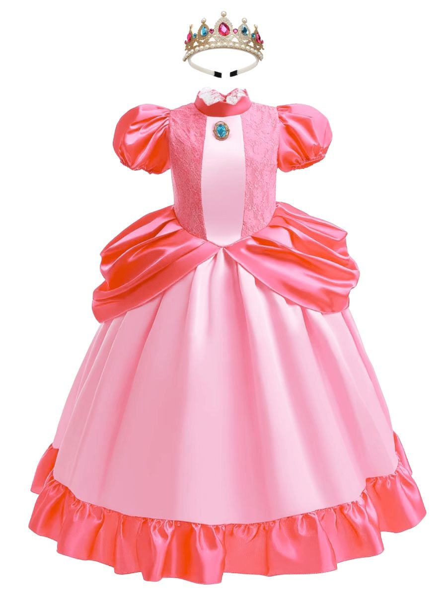 strapless open back dress Baby Posh Super Mario Bros. Princess Peach Costume main image 0