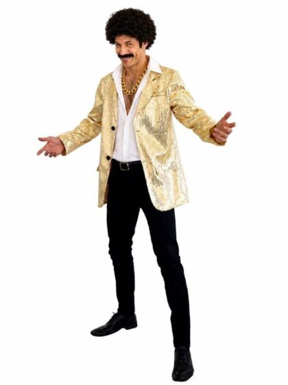 70s Disco Gold Sequin Blazer