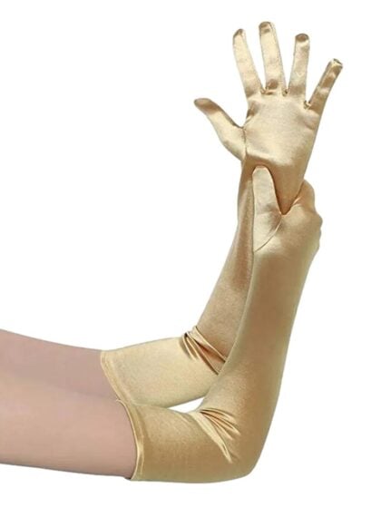 Gold Satin Gloves