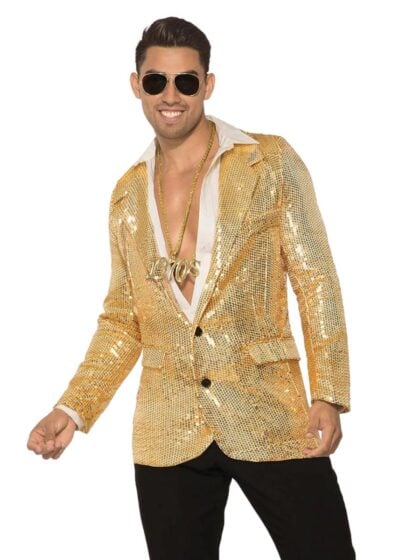 70s Disco Gold Sequin Blazer
