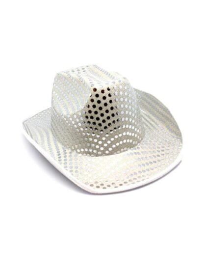White Sequin Cowboy Hat