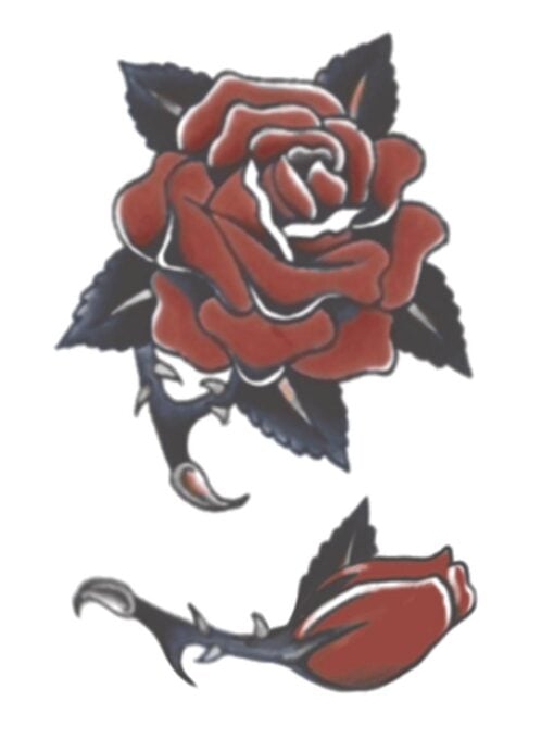 Temporary Tattoo - Vintage Rose - Image 2