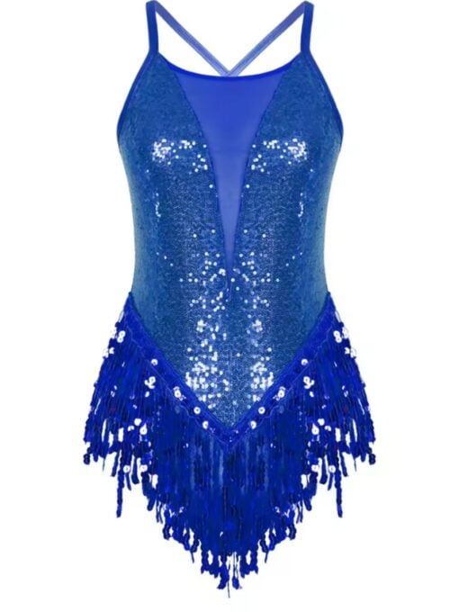 Blue Sequin Showgirl Costume