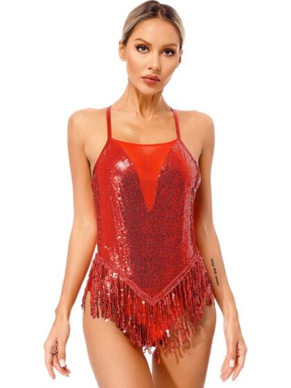 Red Sequin Showgirl Costume