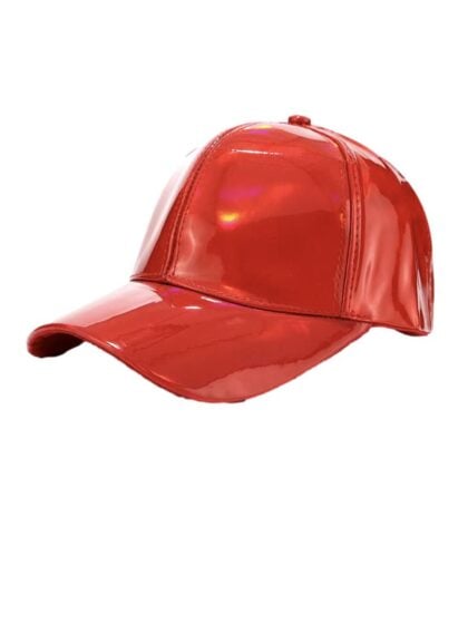 Red reflective jockey cap