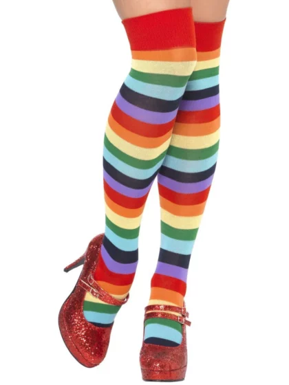 rainbow clown socks