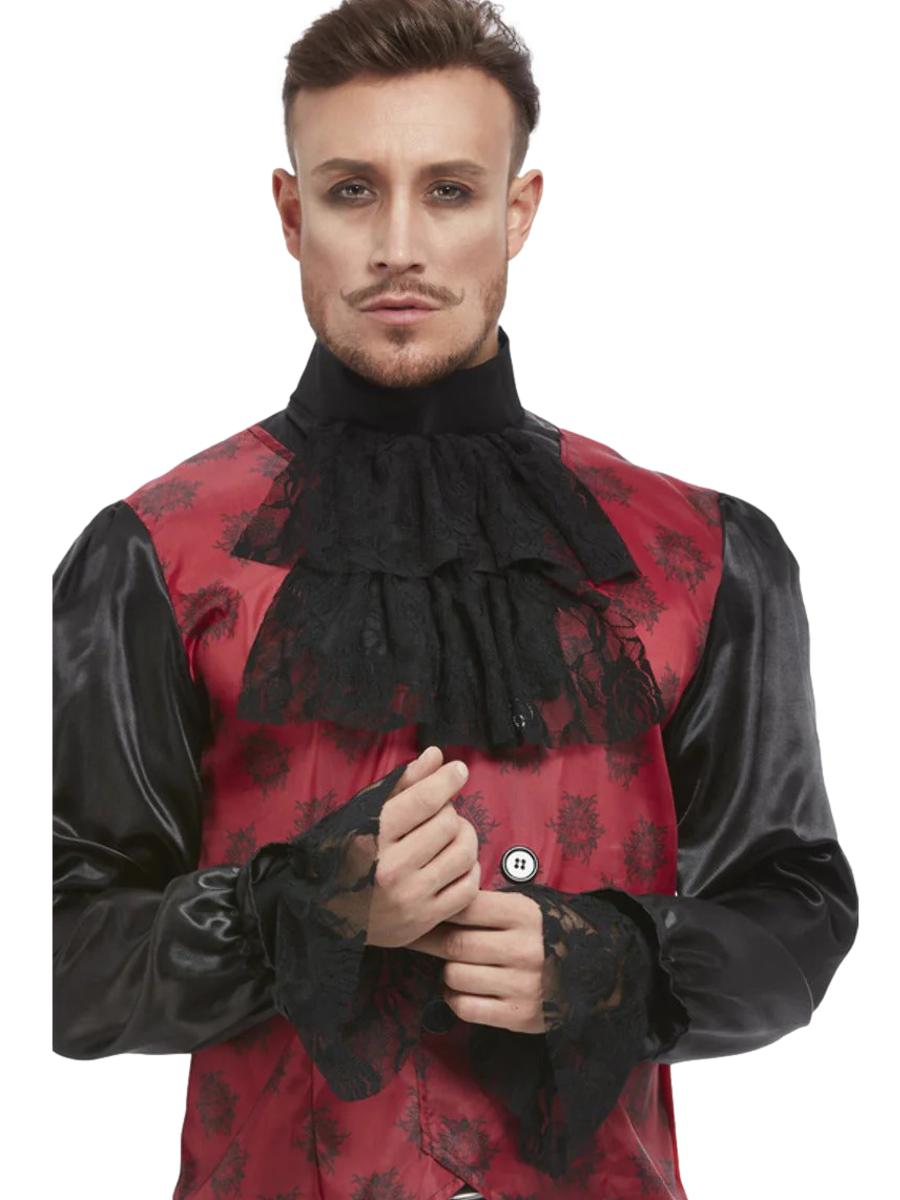 Black Cravat and Sleeve Cuff Set