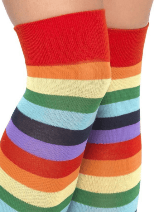 rainbow clown socks