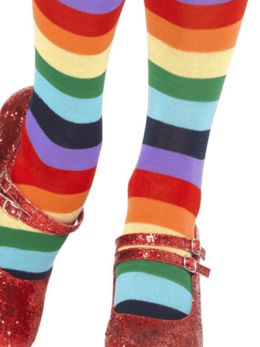rainbow clown socks