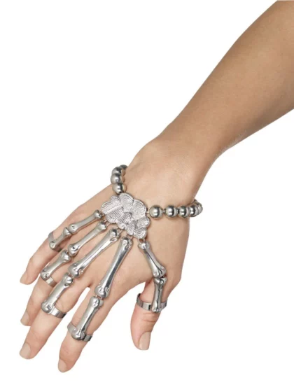 spooky skeleton hand bracelet