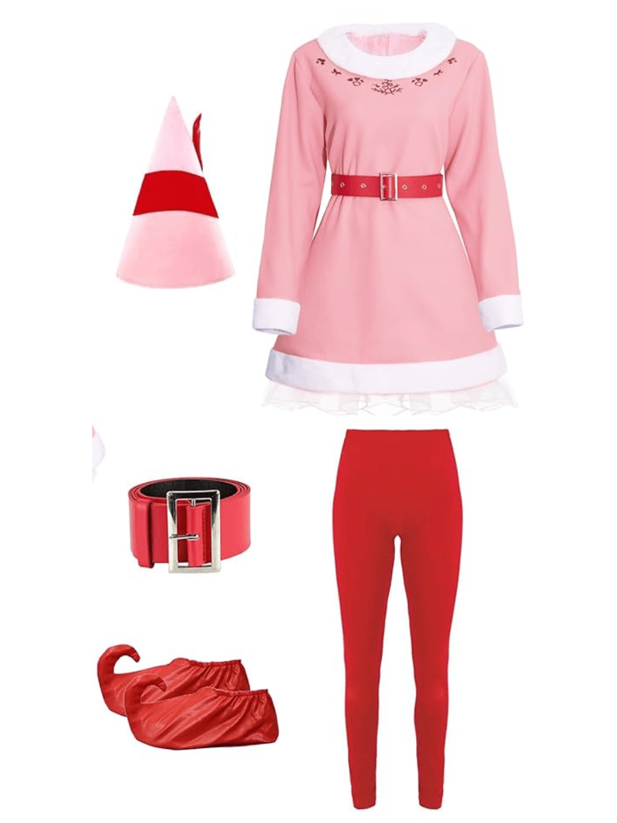 Pink Elf Jovie Costume Cheerful Holiday Costume