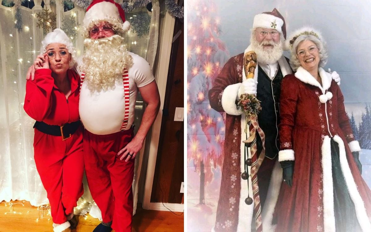 Santa Claus Christmas Party Theme Outfit Kids Girls Xmas Velvet Cute  Festival Dress Theme Party Mrs, image size:1200x750