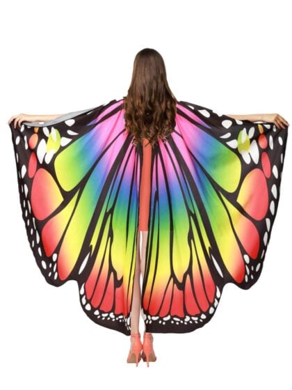 Rainbow Butterfly Wings Cape