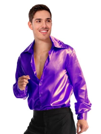 Purple 70s Disco Shirt