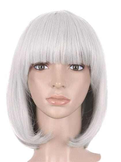 White Chin Bob Wig