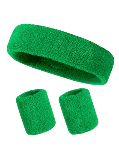 Green Sweat Band Set