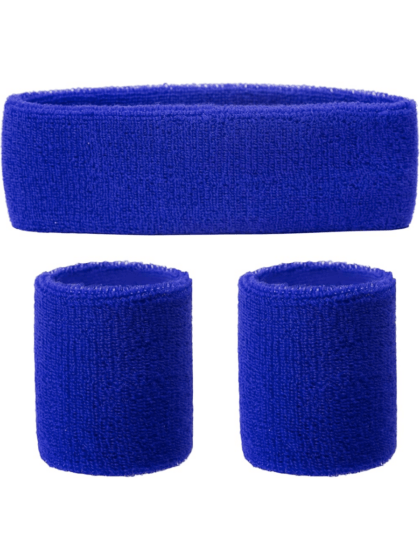 Blue Sweat Band Set 80s