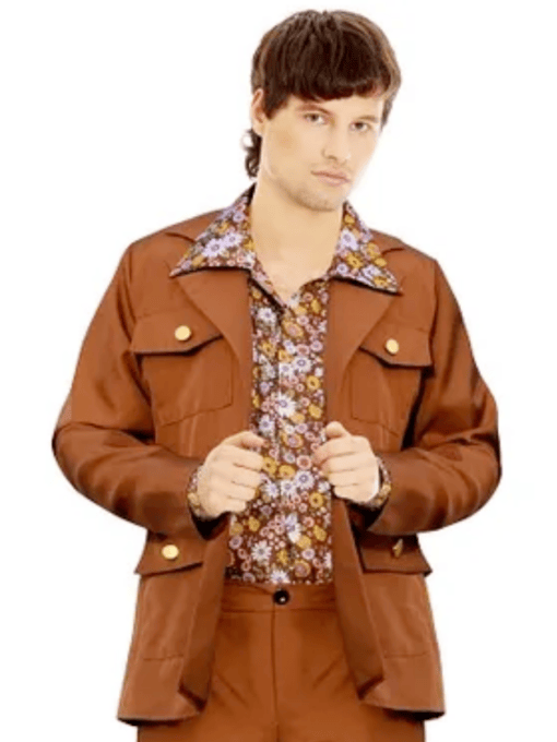 Brown 70s Leisure Suit Costume