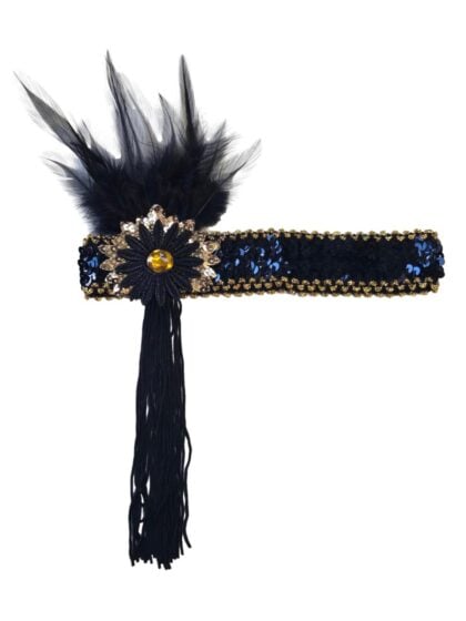 Gold Fringe Flapper Headband
