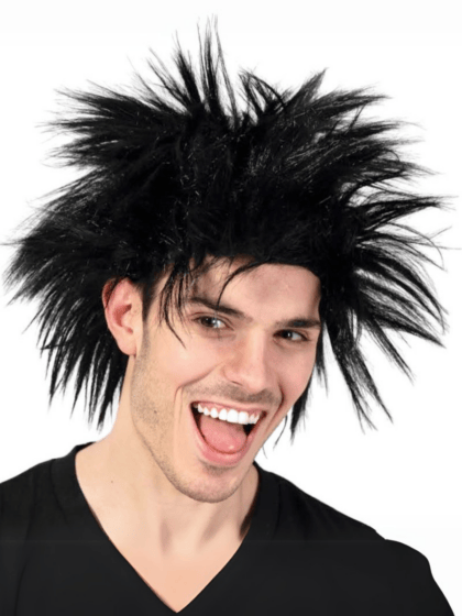 Rocker Black Mullet Wig