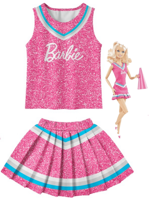 Girls Barbie Cheerleader Costume