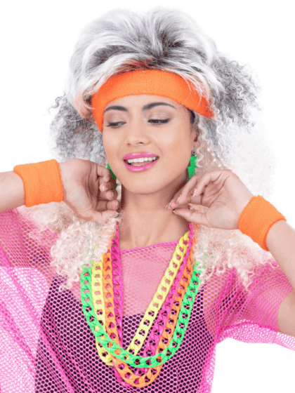 80s Neon Orange Sweatbands