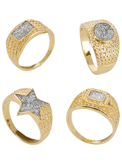 90s Gold Bling Rings