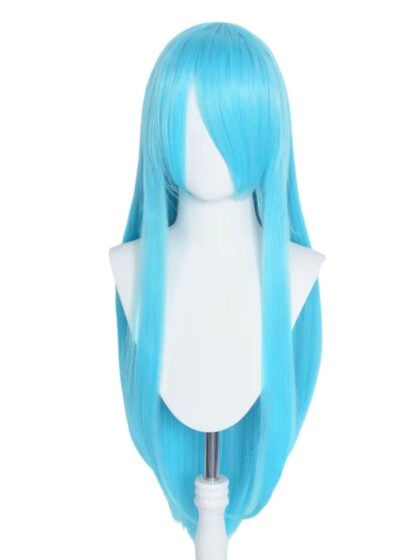 Aqua Blue Anime Wig Long with fringe