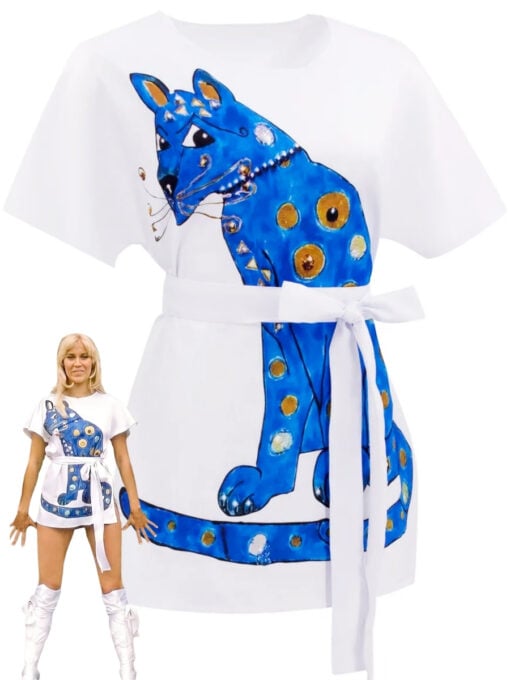 Blue Abba Cat Dress Costume - Adult - Image 4