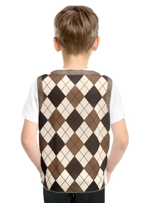 Brown Plaid Sweater Vest - Child - Image 2