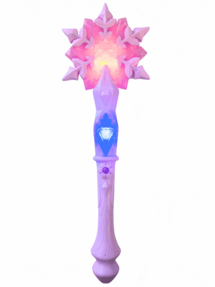 Frozen Purple Snow Flake Wand